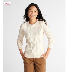 NWOT LL Bean Heritage Fisherman Crewneck Sweater